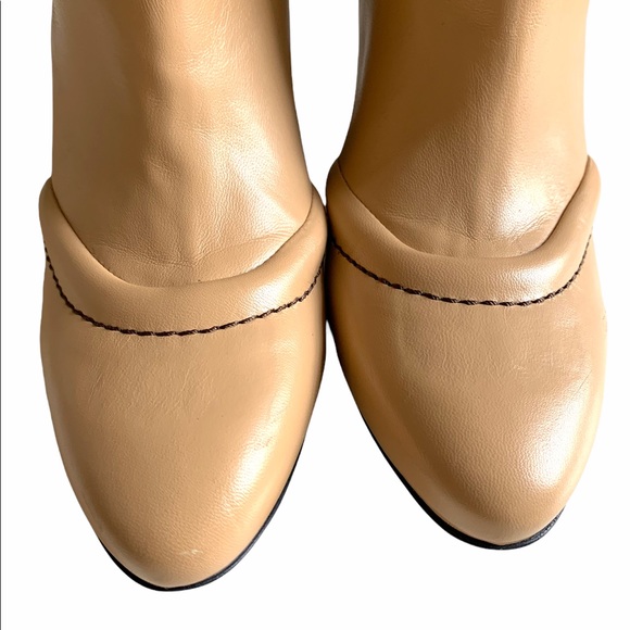 EUC MARNI Camel Leather Ankle Boots Semi-Pointed Block Heels Worn ONCE! SZ 37 EU - Picture 9 of 16